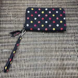 NWT Vera Bradley RFID Grab & Go Wristlet-Cotton-Havana Dots/Rose Interior